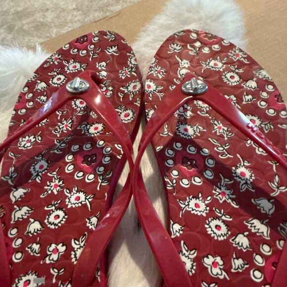 COACH Red Flip Flops - Picture 5 of 5